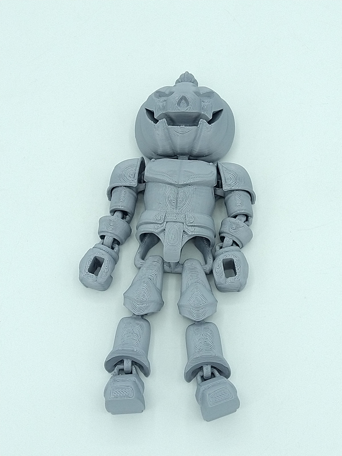 Articulated PUMPKIN KNIGHT Glow in the Dark 6" 3D Printed Figure