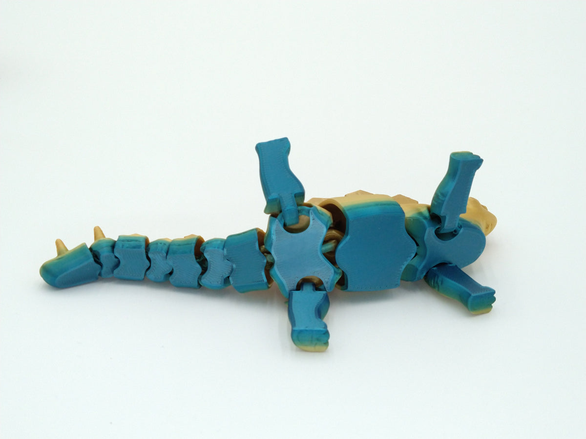 STEGOSAURUS Articulated Flexi Figure Rainbow Colors 7" 3D Printed Figure