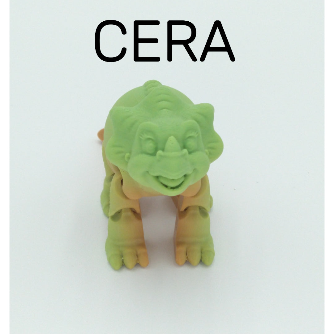 LAND BEFORE TIME Articulated Flexi Figures Set 3D Printed