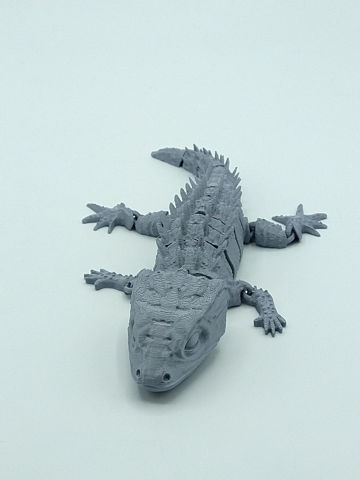Articulated LIZARD 8" Rainbow Colors 3D Printed Figure