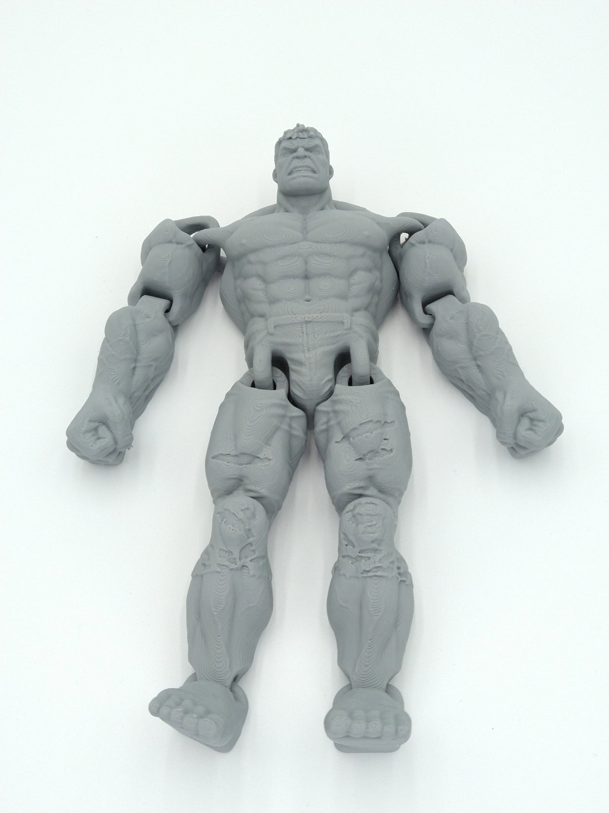 HULK Figure Articulated Flexi Rainbow Colors 7.5" 3D Printed Figure
