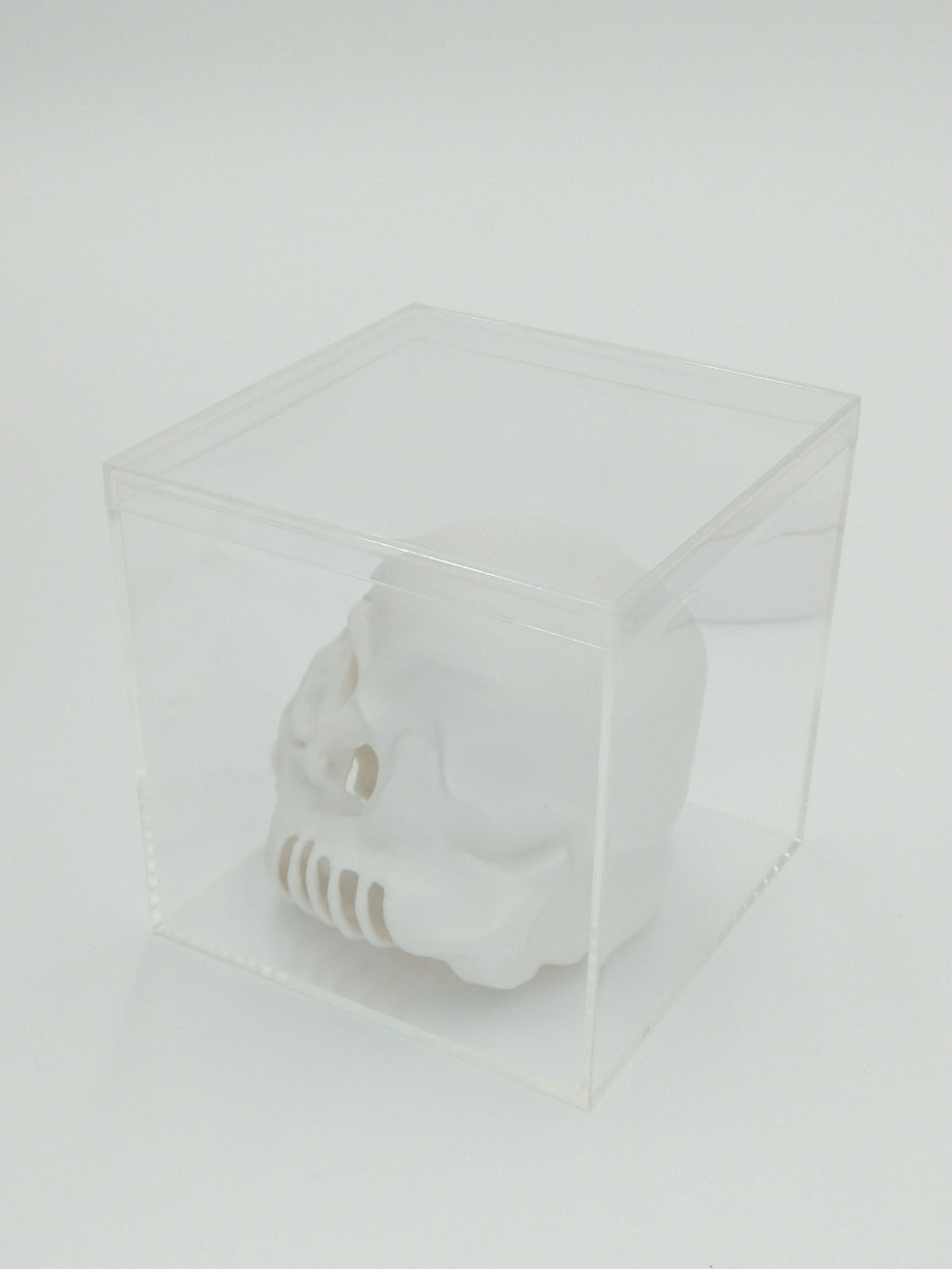 SKULLTROOPER Helmet Skull Miniature Collectible 3" W/Display case 3d printed