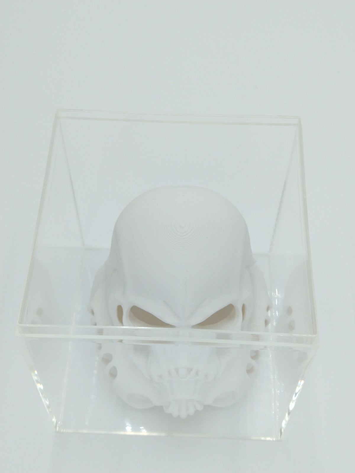 SKULLTROOPER Helmet Skull Miniature Collectible 3" W/Display case 3d printed