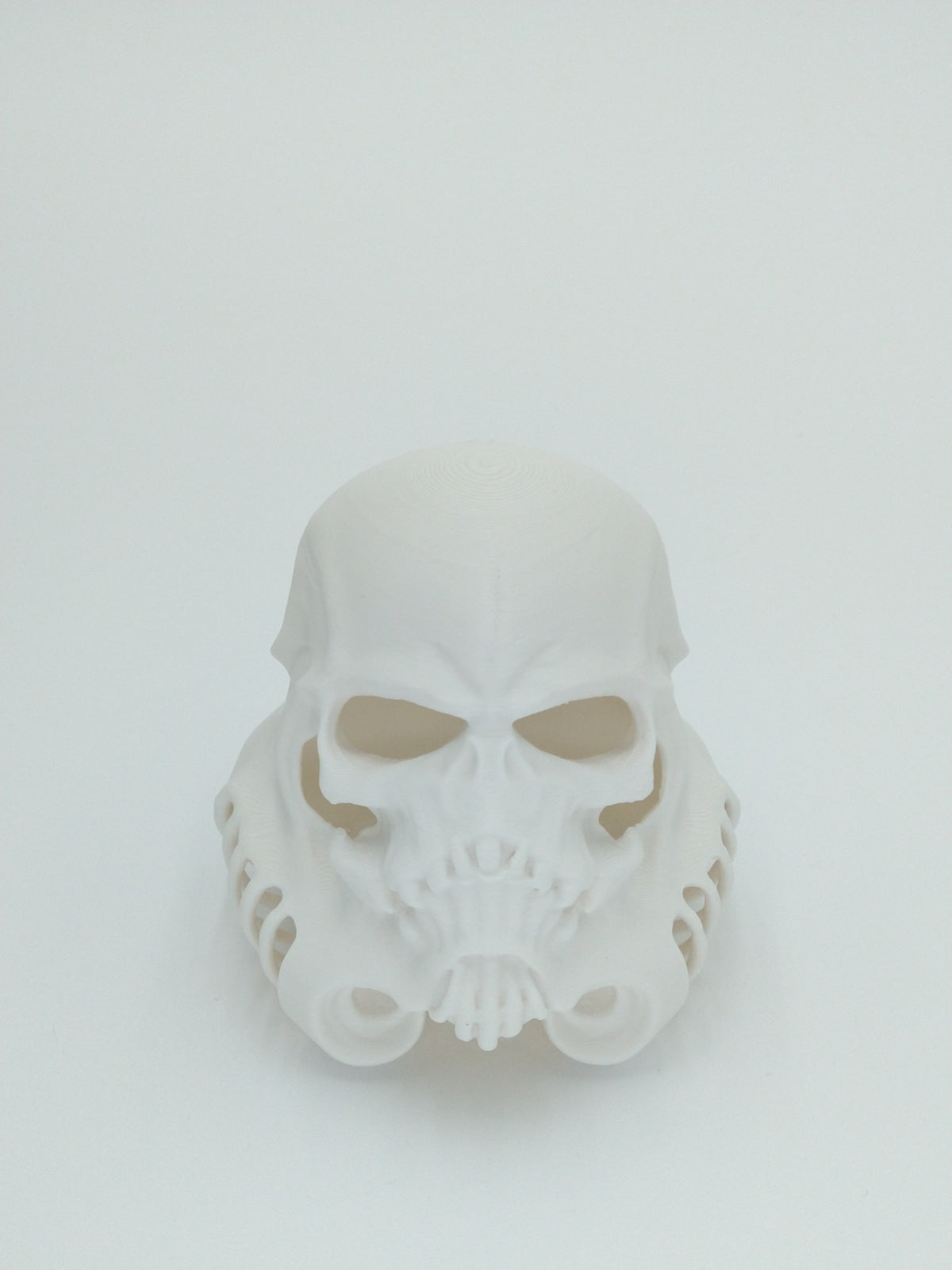 SKULLTROOPER Helmet Skull Miniature Collectible 3" W/Display case 3d printed
