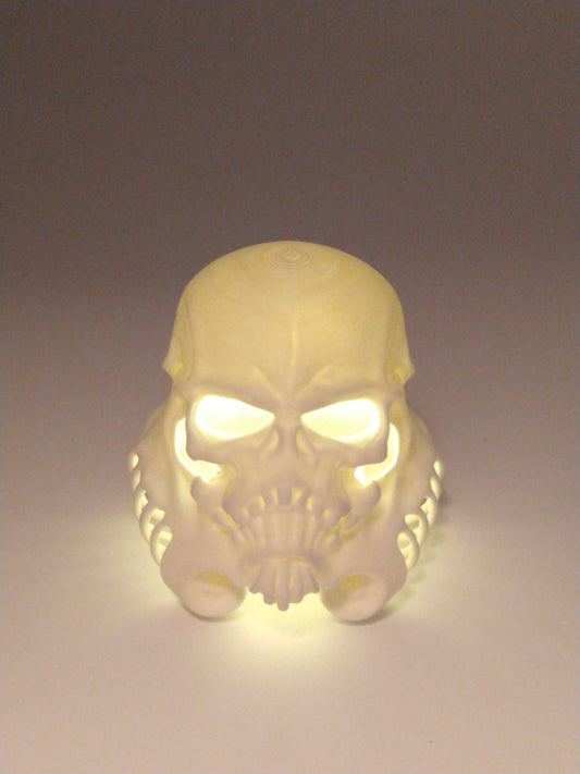 SKULLTROOPER Helmet Skull Miniature Collectible Nightlight 3" 3d printed