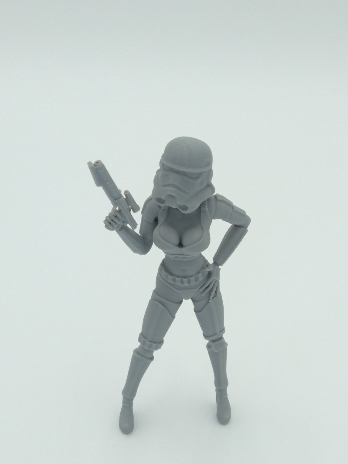 SEXY BIKINI STORMTROOPER Girl 5.5" Gray 3d printed