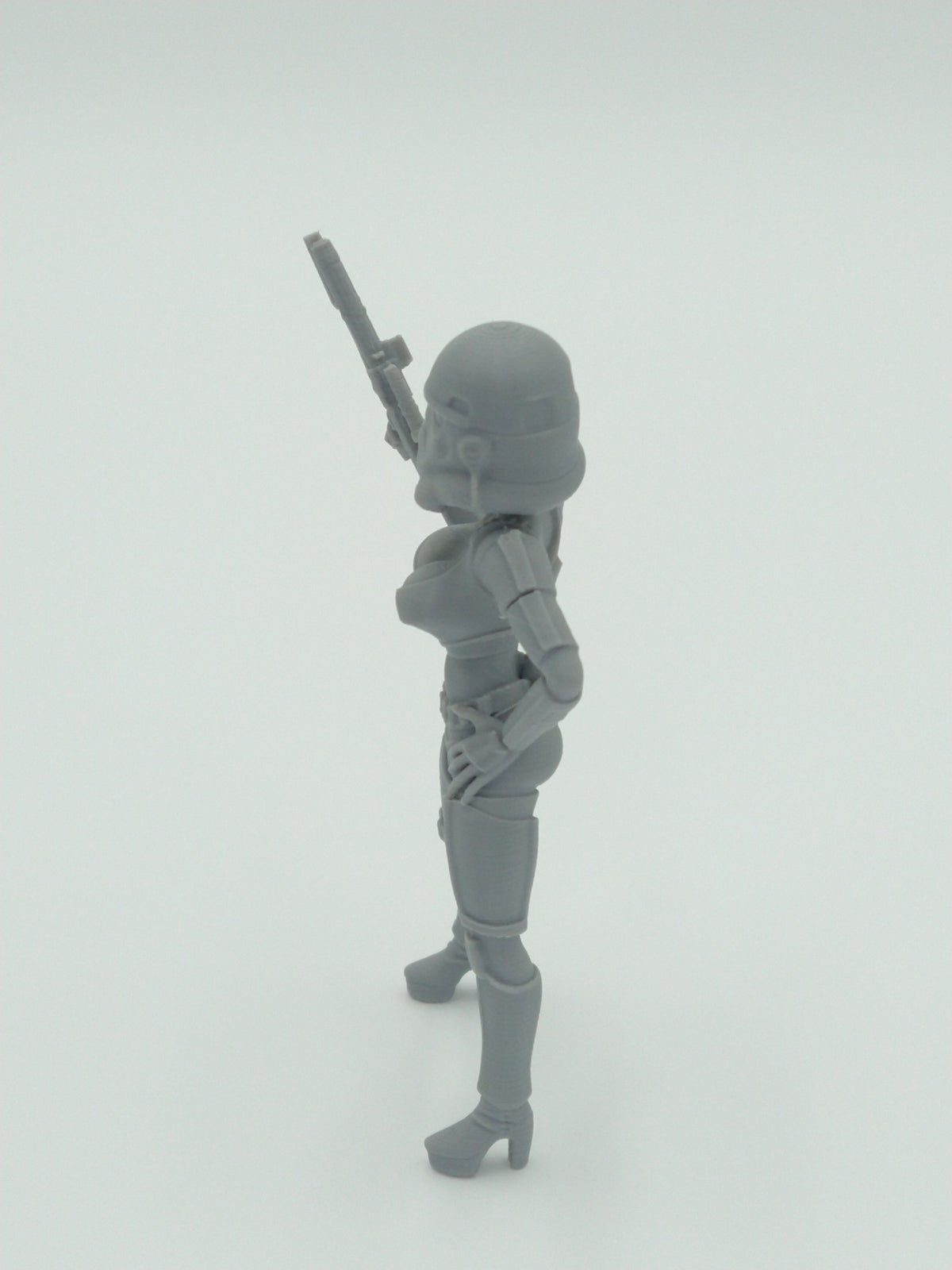 SEXY BIKINI STORMTROOPER Girl 5.5" Gray 3d printed