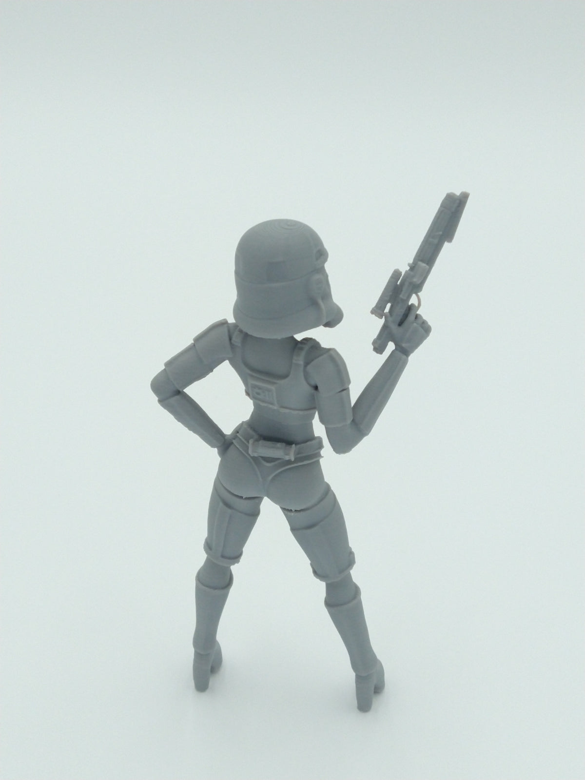 SEXY BIKINI STORMTROOPER Girl 5.5" Gray 3d printed