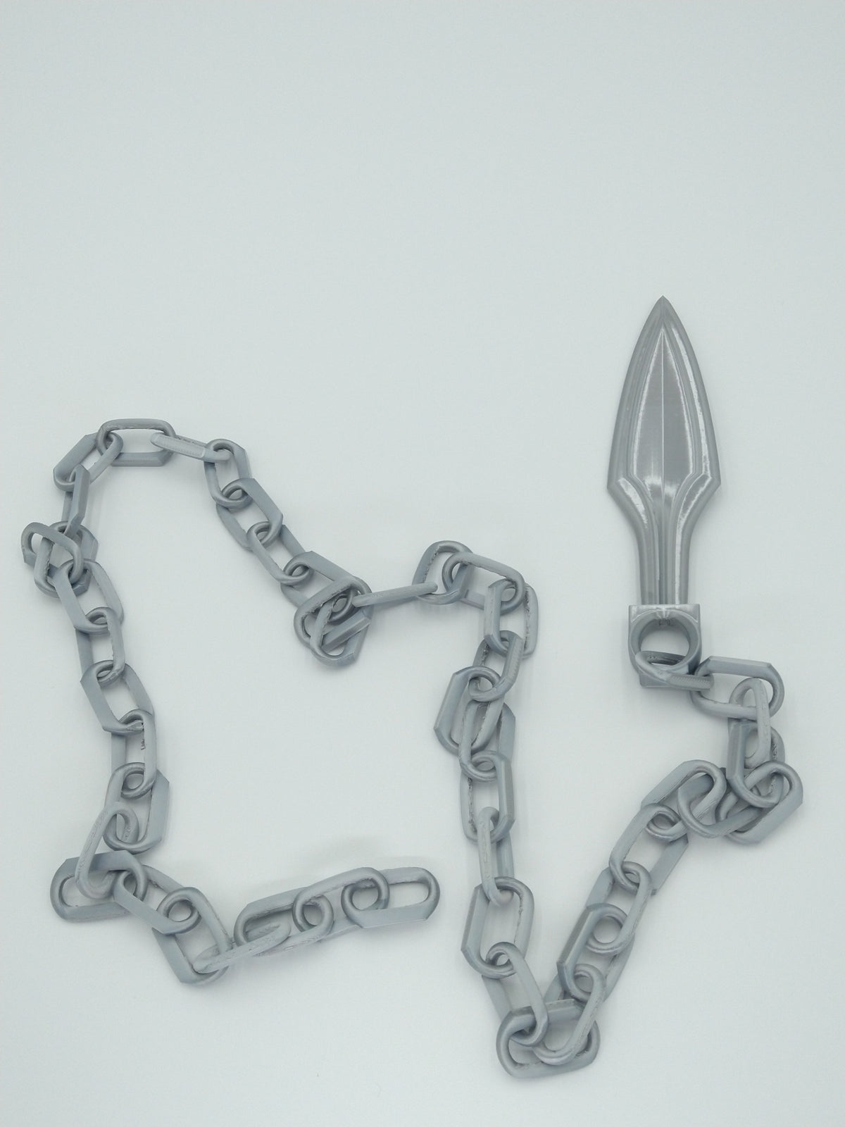 Mortal Kombat Scorpion Kunai With Chains 60" Silver 3D PRINTED