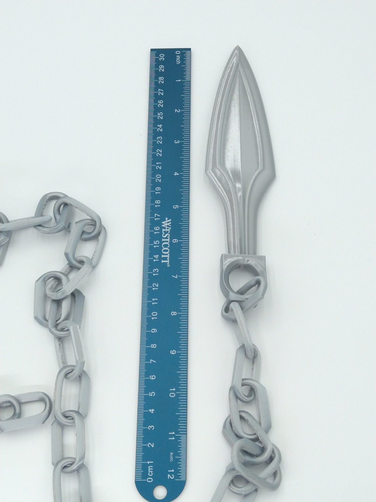 Mortal Kombat Scorpion Kunai With Chains 60" Silver 3D PRINTED