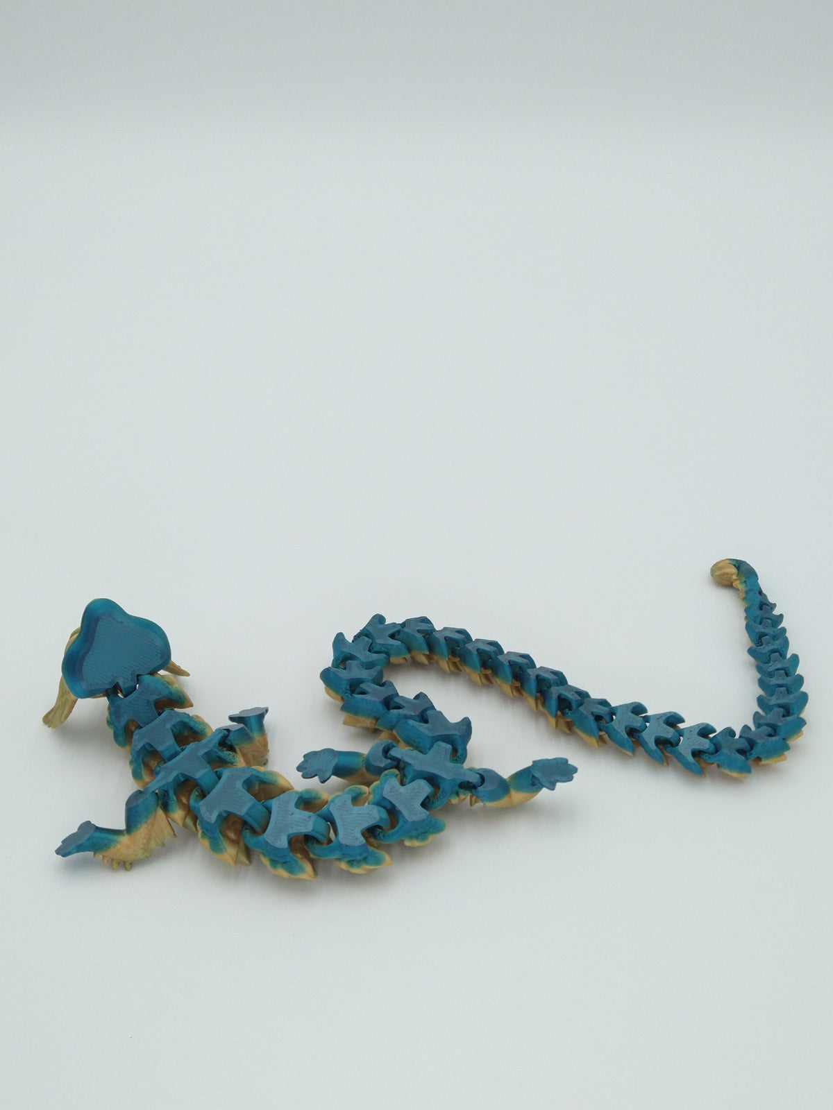 BILLY THE DRAGON Articulated Flexi Figure 3D Printed Metallic Rainbow 19"