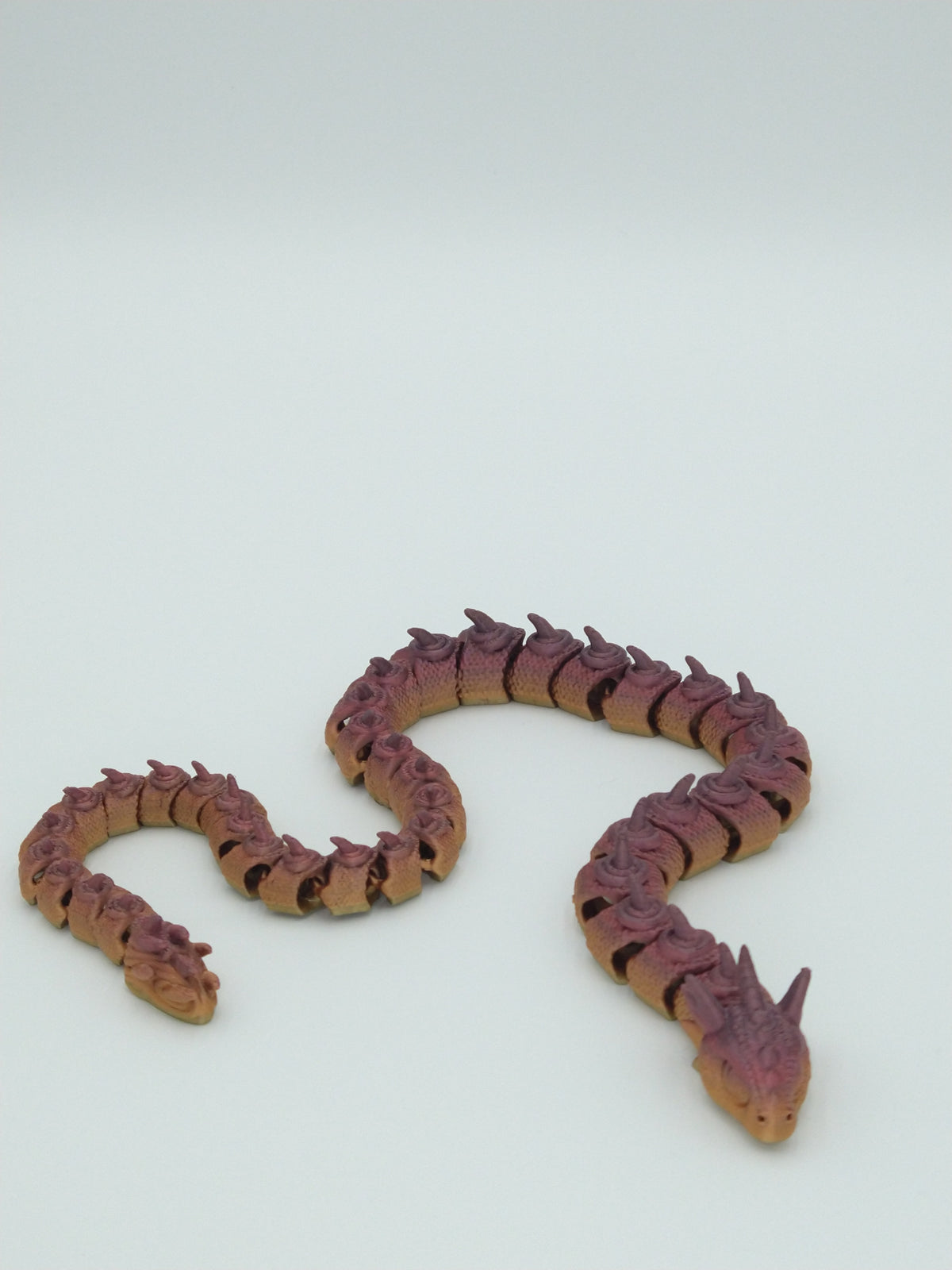SERPENT SNAKE DRAGON Articulated Flexi Figure 3D Printed Metallic Rainbow 21"