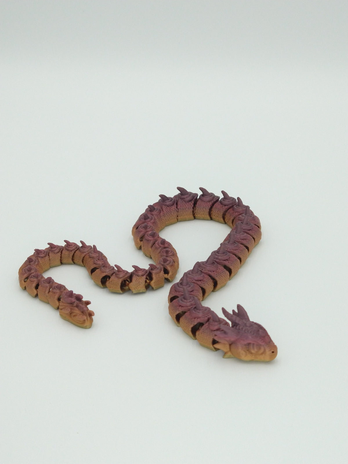 SERPENT SNAKE DRAGON Articulated Flexi Figure 3D Printed Metallic Rainbow 21"