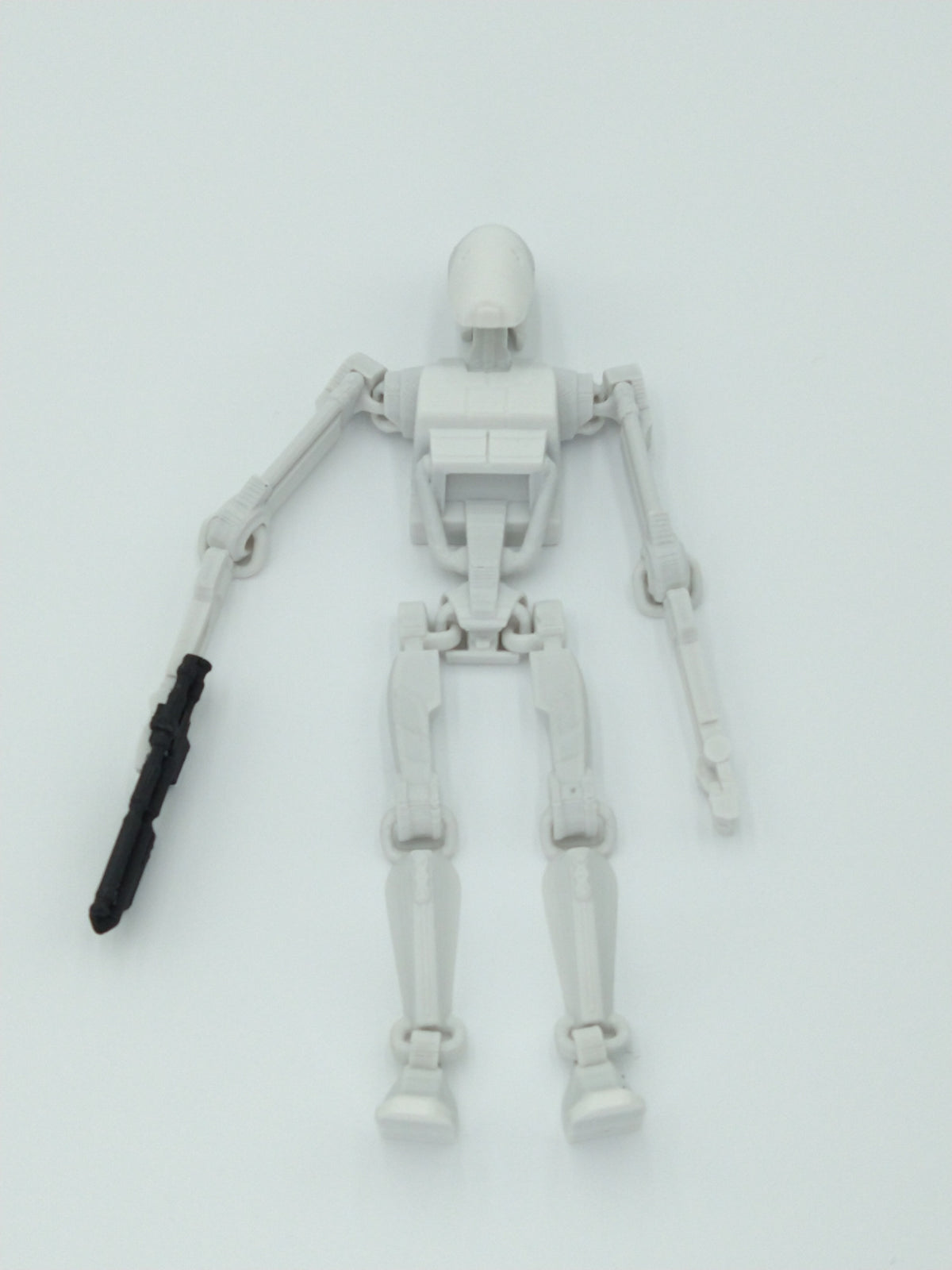 Battle Droid Articulated Flexi Multicolor White & Black 3D Printed Figure