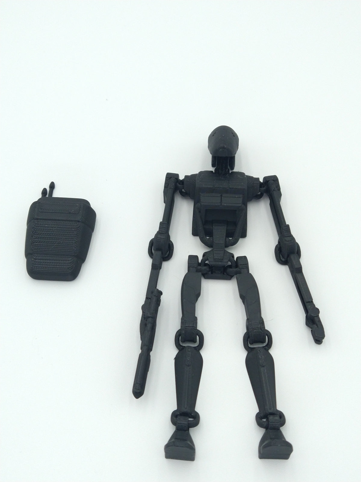 Battle Droid Figure Articulated Flexi Black 3D Printed Figure
