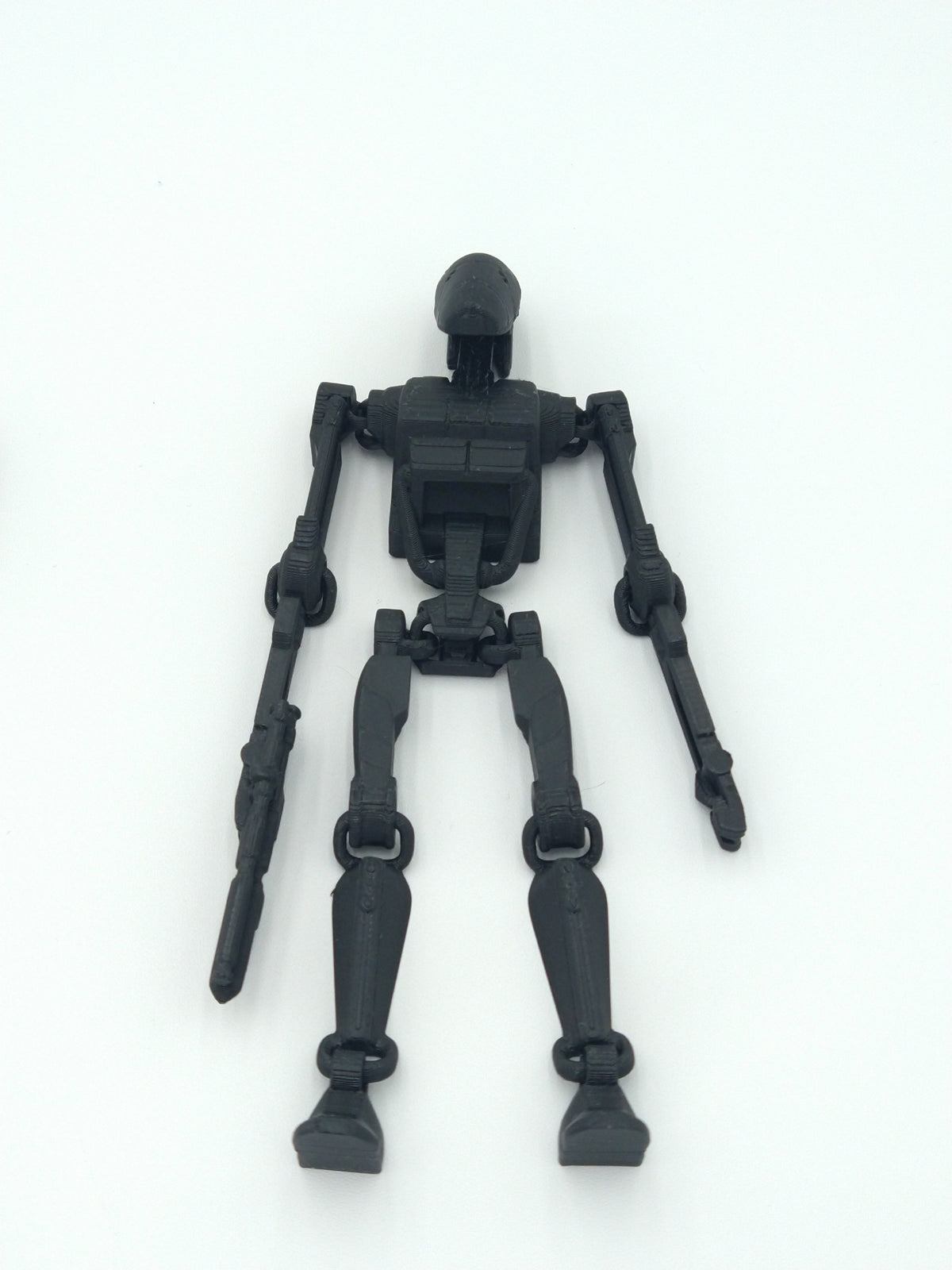 Battle Droid Figure Articulated Flexi Black 3D Printed Figure
