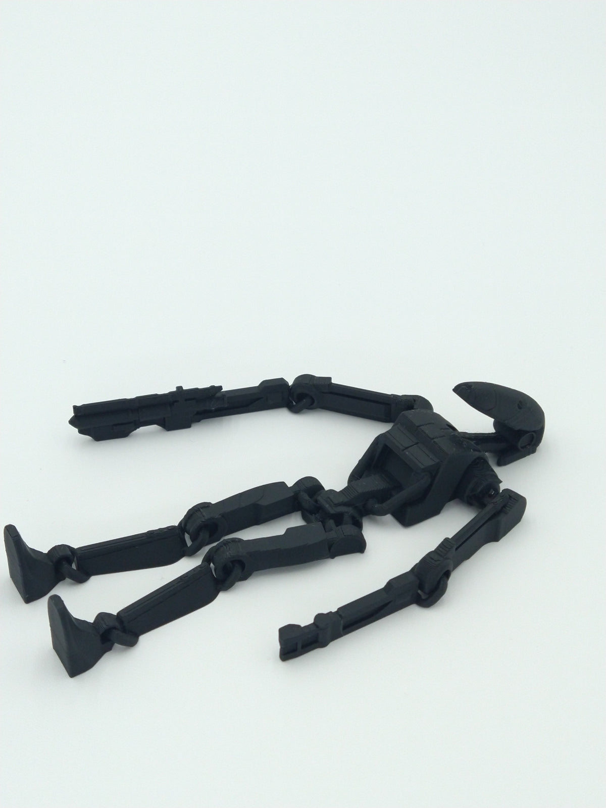 Battle Droid Figure Articulated Flexi Black 3D Printed Figure