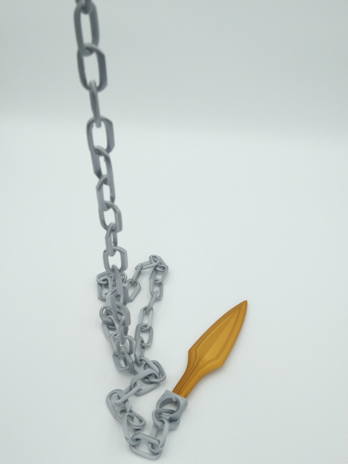 Mortal Kombat Scorpion Kunai With Chains 60" Silver & Gold 3D PRINTED