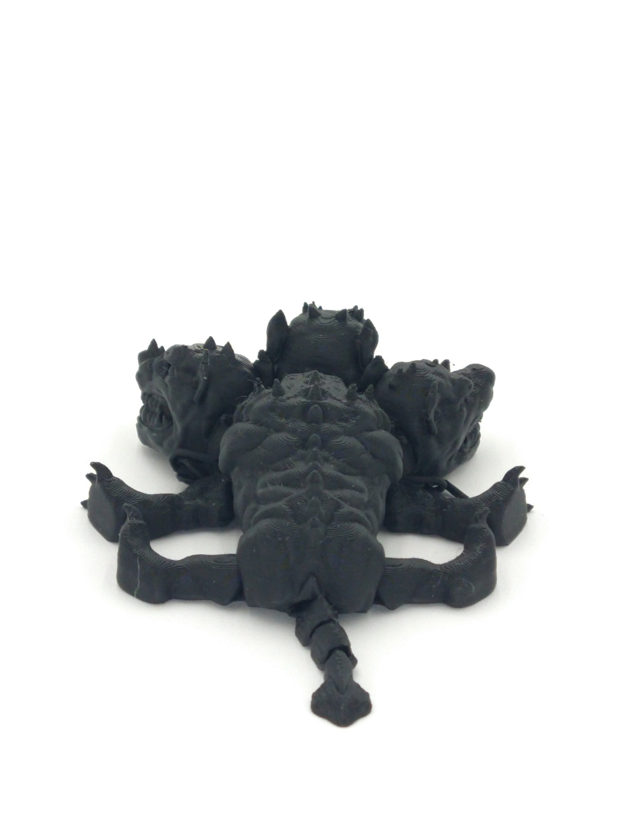 CERBERUS DOG Figure Articulated Black 4" 3D Printed Figure