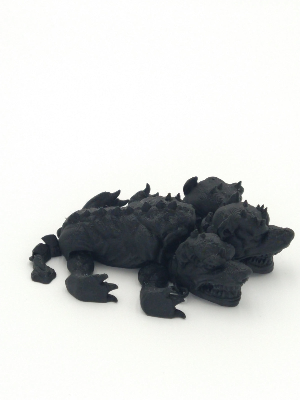 CERBERUS DOG Figure Articulated Black 4" 3D Printed Figure