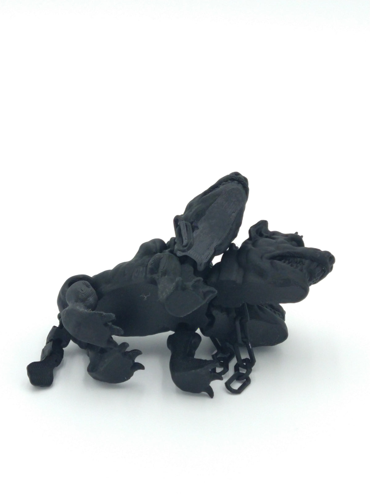 CERBERUS DOG Figure Articulated Black 4" 3D Printed Figure