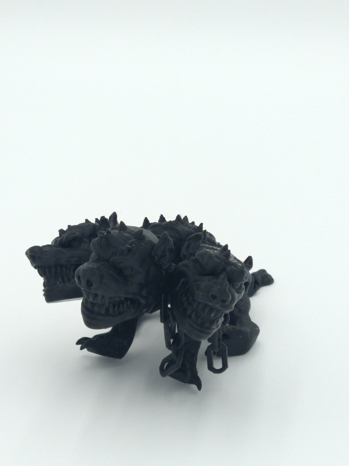 CERBERUS DOG Figure Articulated Black 4" 3D Printed Figure