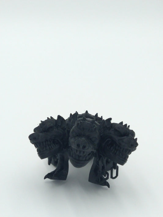 CERBERUS DOG Figure Articulated Black 4" 3D Printed Figure