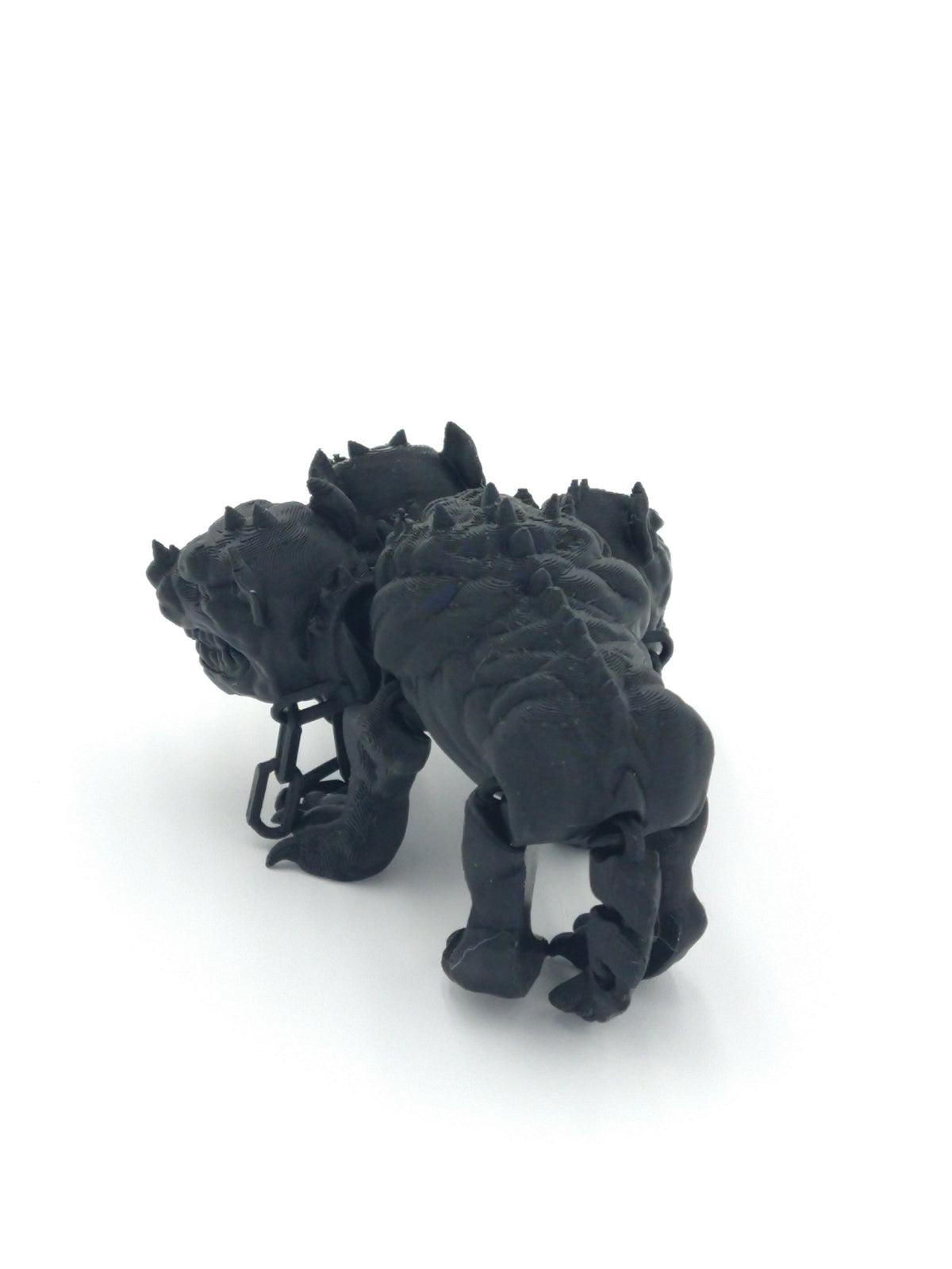 CERBERUS DOG Figure Articulated Black 4" 3D Printed Figure