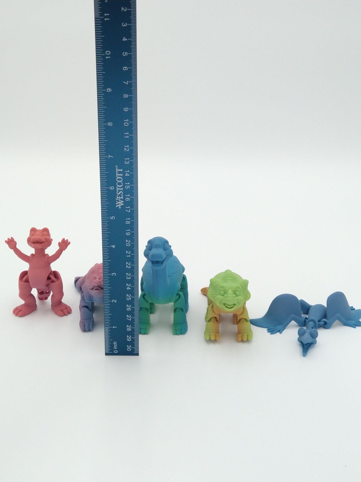 LAND BEFORE TIME Articulated Flexi Figures Set 3D Printed
