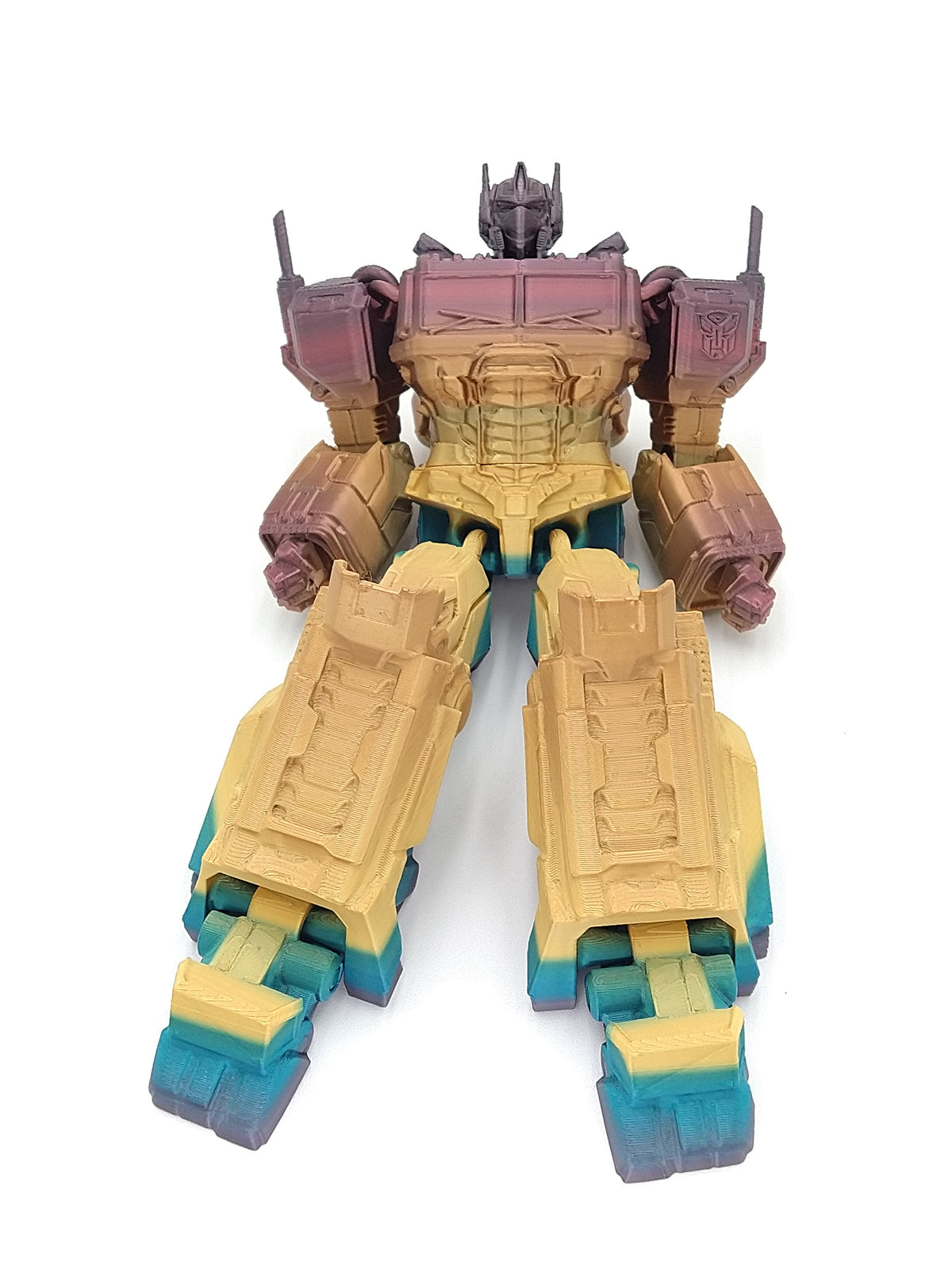 OPTIMUS PRIME Figure Articulated Flexi Metallic Rainbow 8" 3D Printed Figure