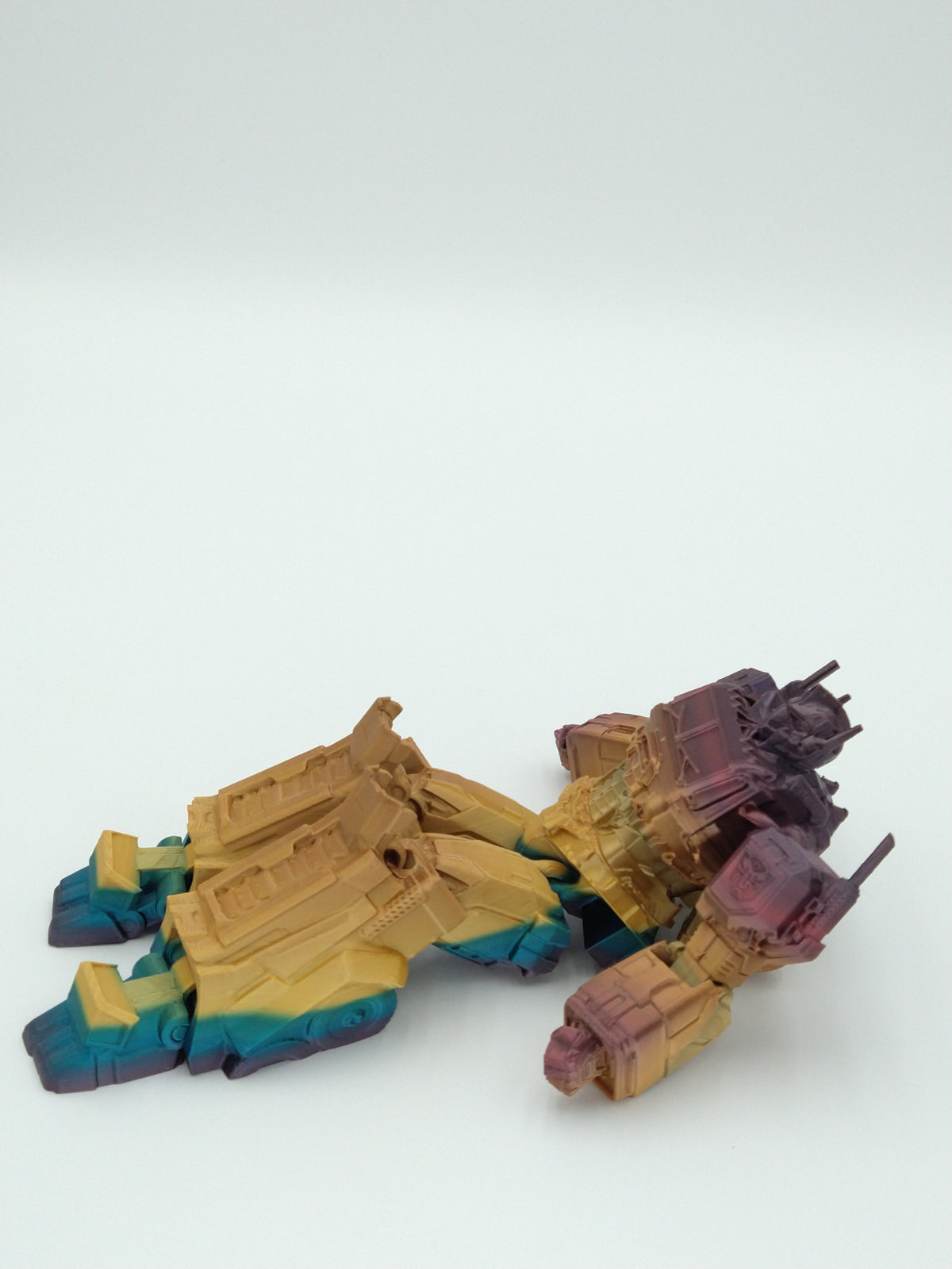 OPTIMUS PRIME Figure Articulated Flexi Metallic Rainbow 8" 3D Printed Figure