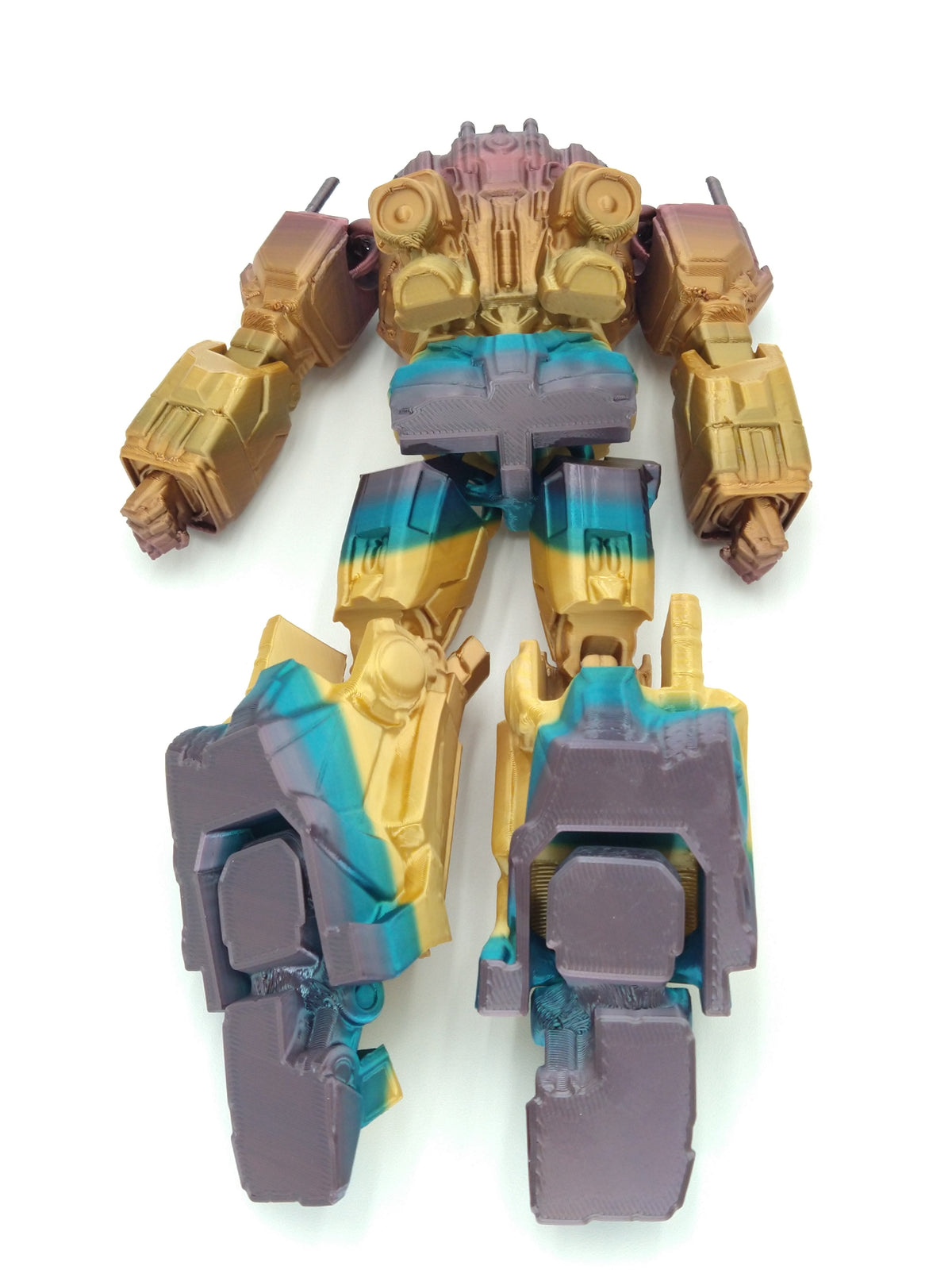 OPTIMUS PRIME Figure Articulated Flexi Metallic Rainbow 8" 3D Printed Figure