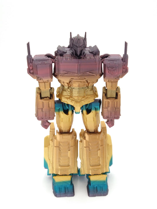 OPTIMUS PRIME Figure Articulated Flexi Metallic Rainbow 8" 3D Printed Figure