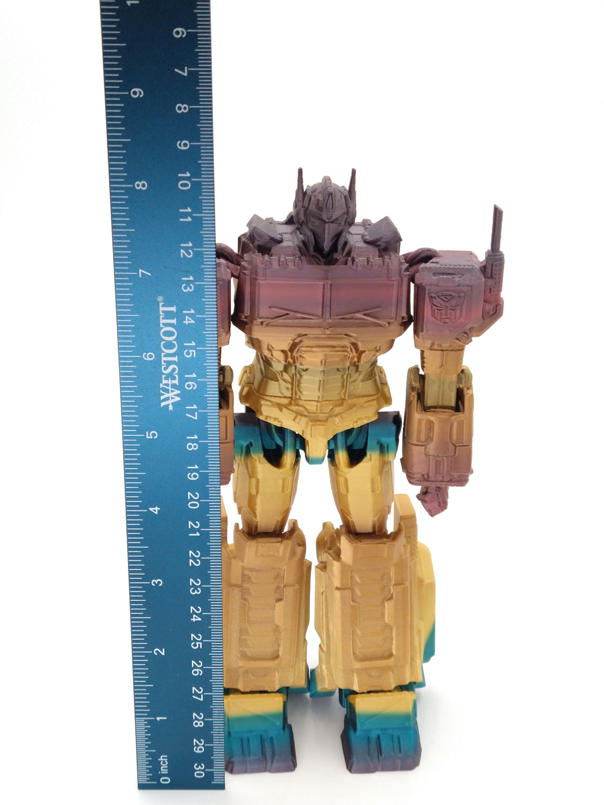 OPTIMUS PRIME Figure Articulated Flexi Metallic Rainbow 8" 3D Printed Figure