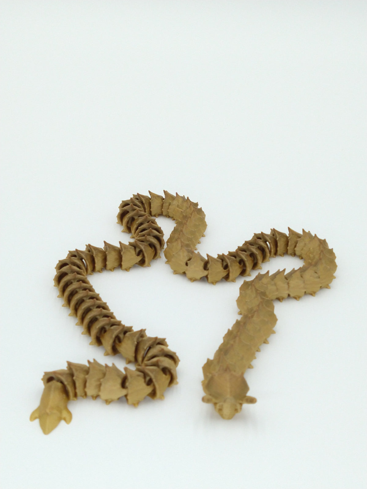 ALIEN WURM WORM Articulated Flexi Figure 3D Printed Metallic Rainbow 24"