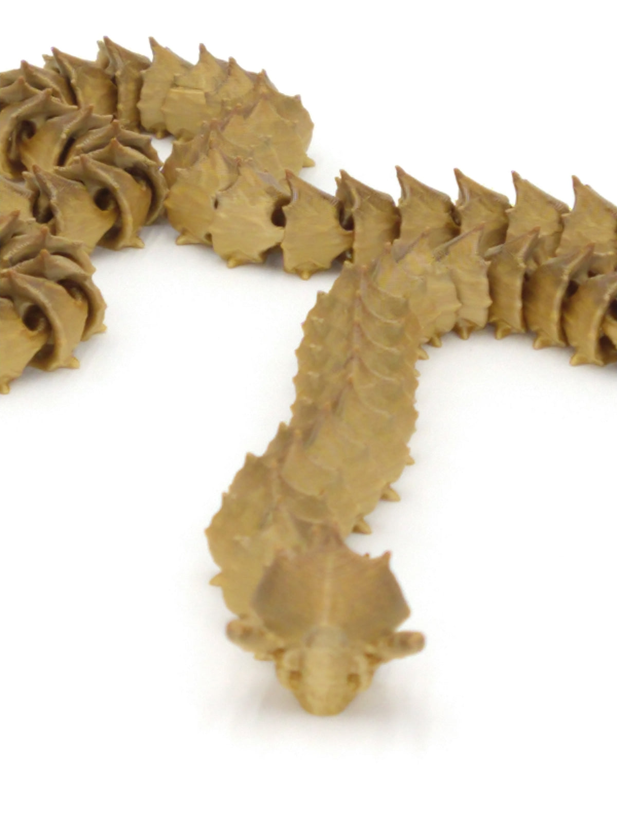 ALIEN WURM WORM Articulated Flexi Figure 3D Printed Metallic Rainbow 24"