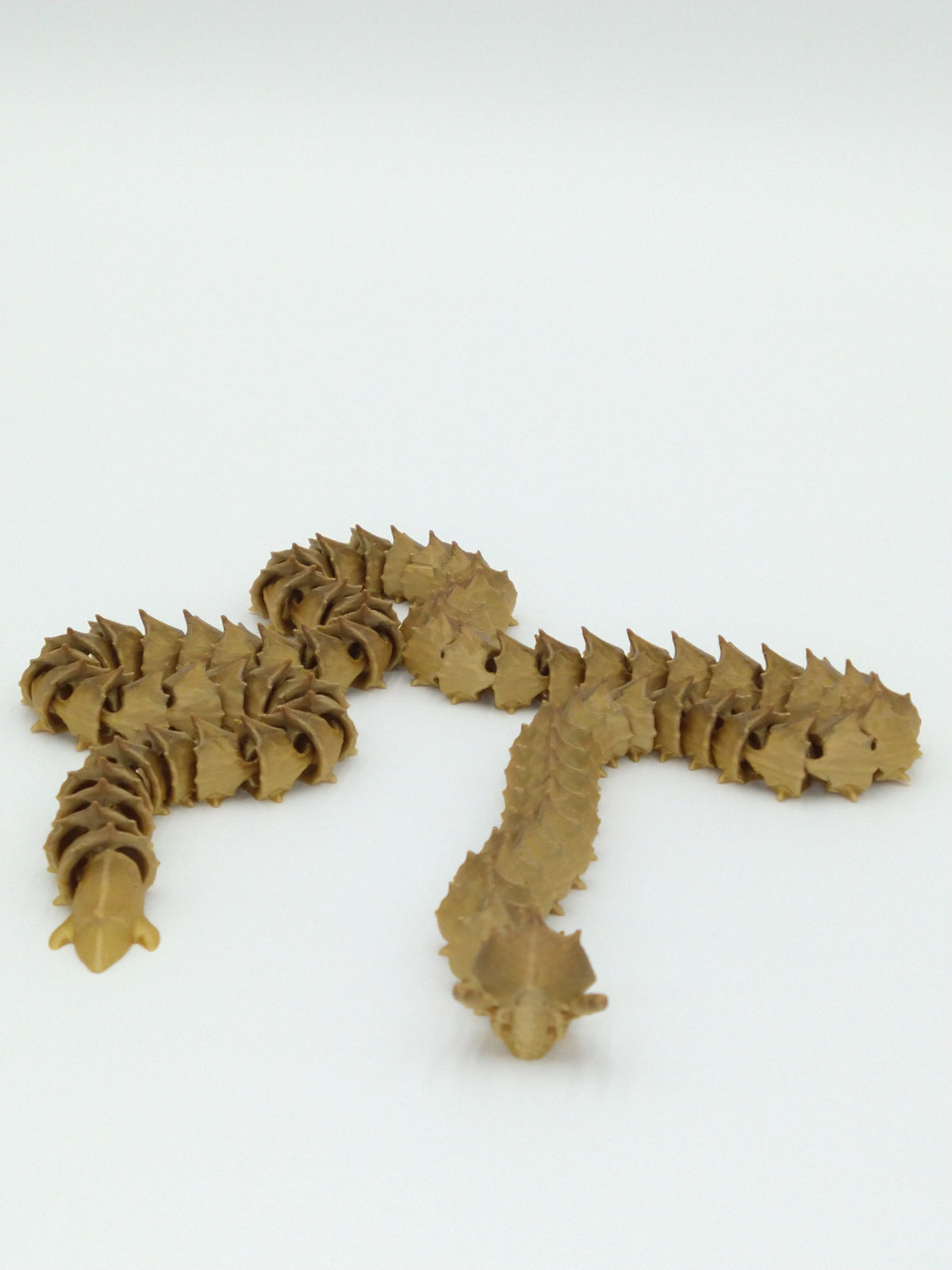 ALIEN WURM WORM Articulated Flexi Figure 3D Printed Metallic Rainbow 24"