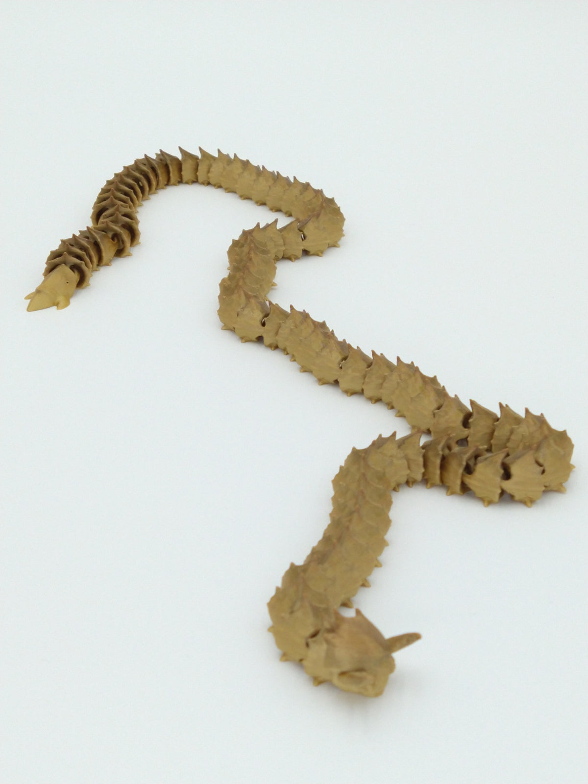 ALIEN WURM WORM Articulated Flexi Figure 3D Printed Metallic Rainbow 24"