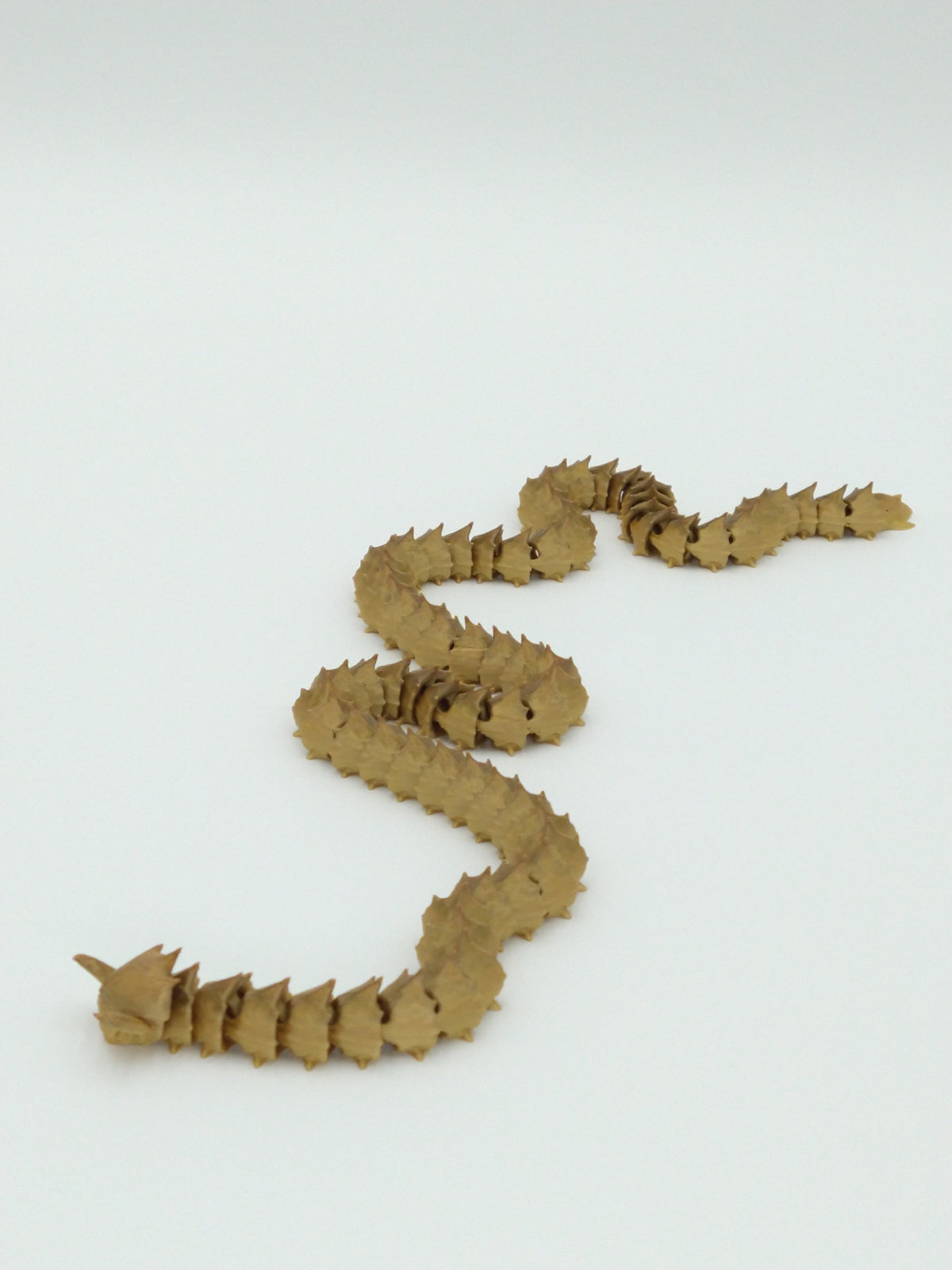 ALIEN WURM WORM Articulated Flexi Figure 3D Printed Metallic Rainbow 24"