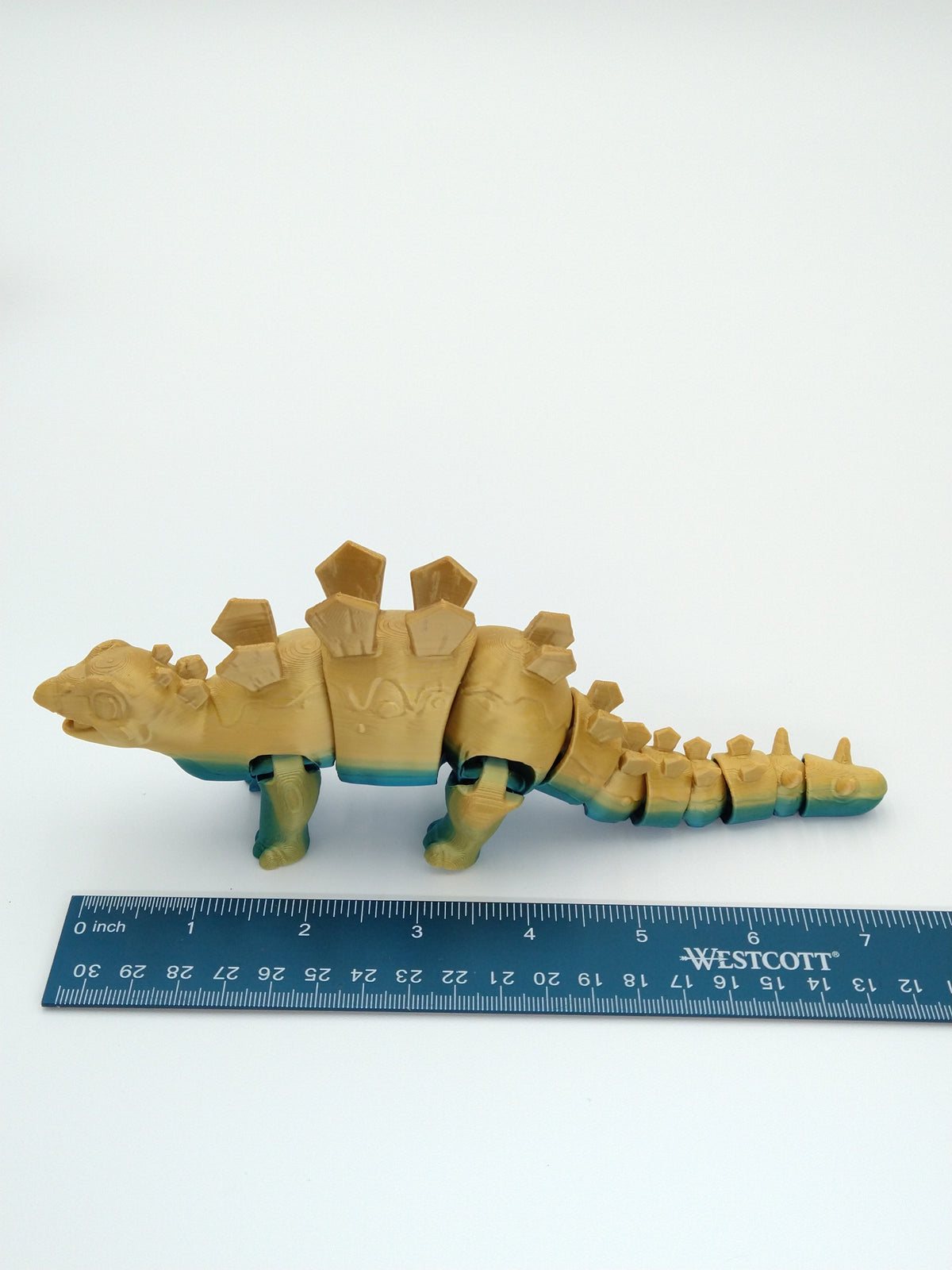 STEGOSAURUS Articulated Flexi Figure Rainbow Colors 7" 3D Printed Figure