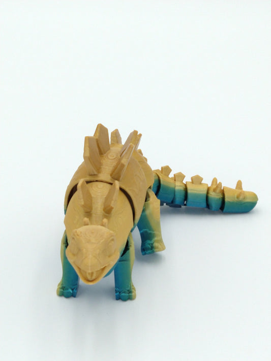 STEGOSAURUS Articulated Flexi Figure Rainbow Colors 7" 3D Printed Figure