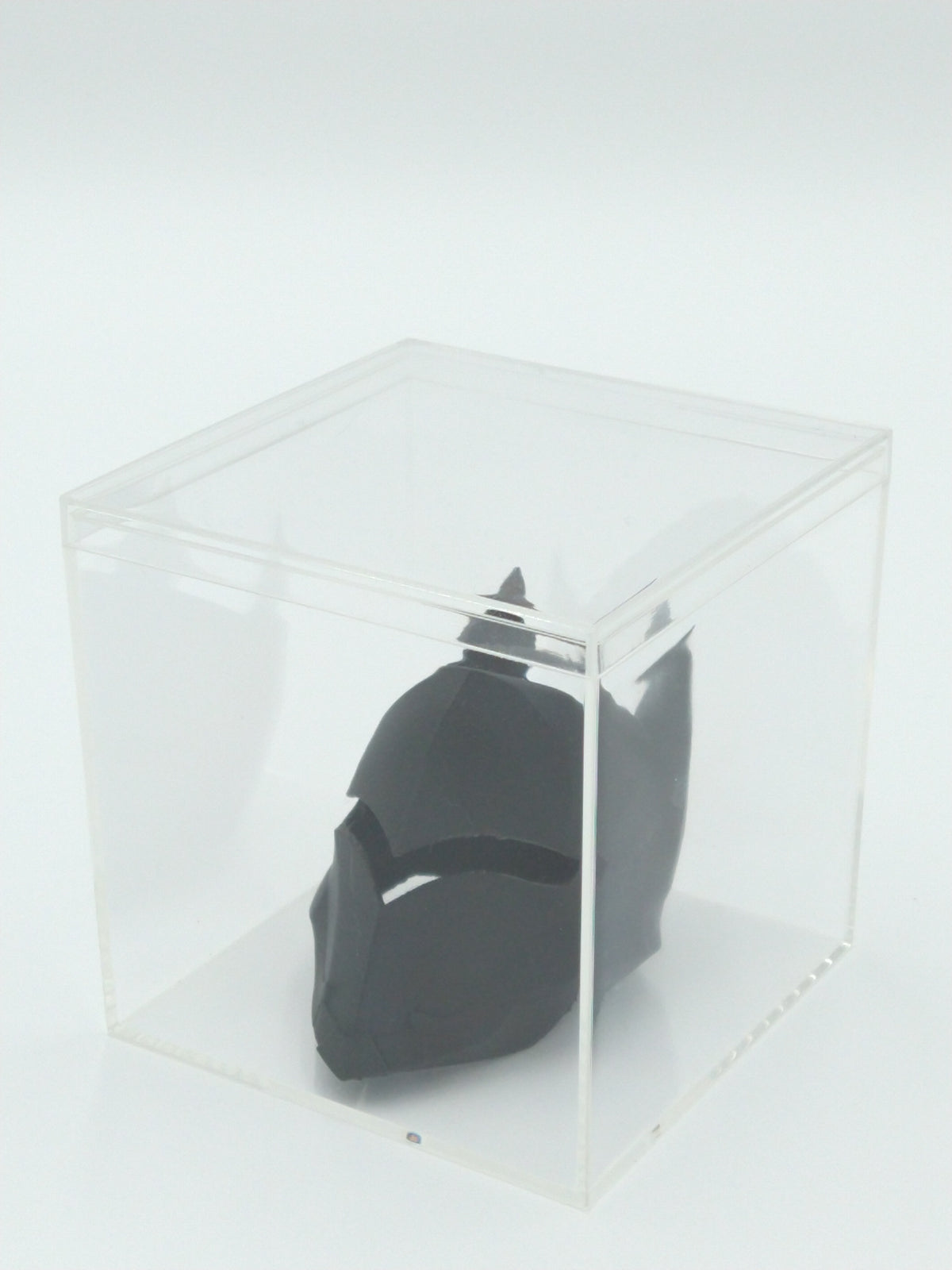 AZRAEL BATMAN Helmet Miniature Collectible W/Display Case 3" Black 3d Printed