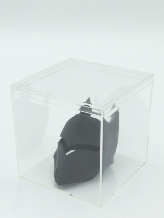 AZRAEL BATMAN Helmet Miniature Collectible W/Display Case 3" Black 3d Printed