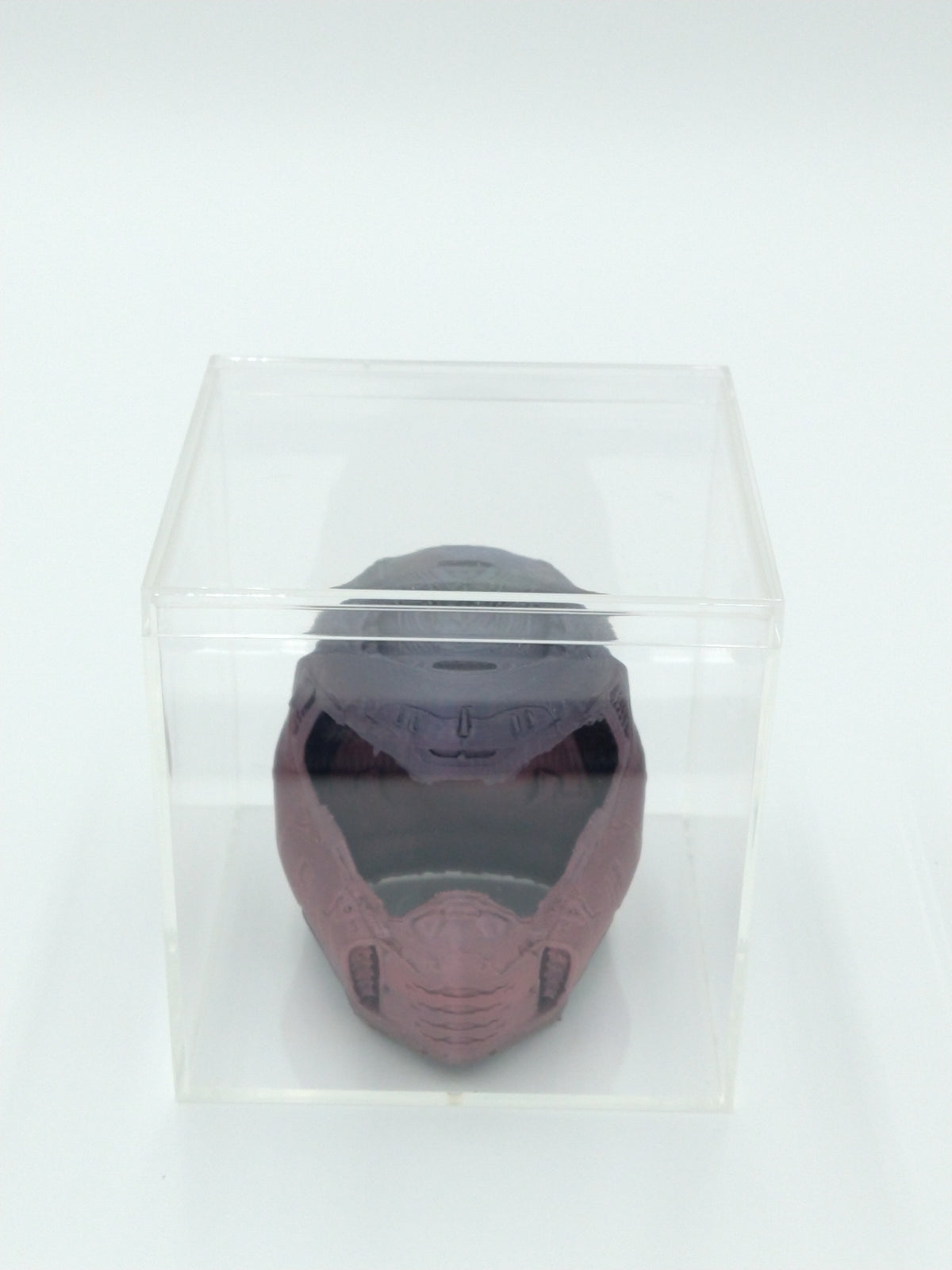 DOOM GUY Helmet Miniature Collectible W/Display Case Metallic Rainbow 3d Printed