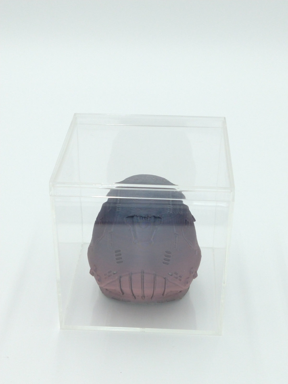 DOOM GUY Helmet Miniature Collectible W/Display Case Metallic Rainbow 3d Printed