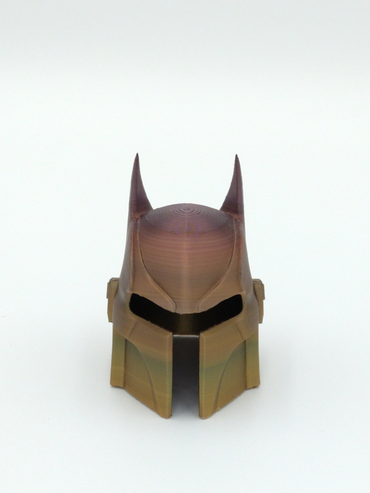 BATMANDO Helmet Miniature Collectible W/Display Case 3" Rainbow 3d Printed