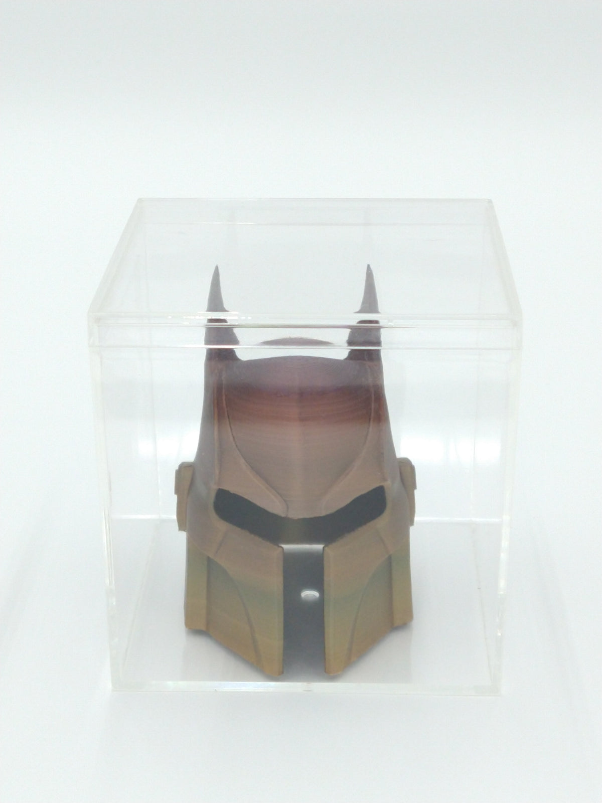 BATMANDO Helmet Miniature Collectible W/Display Case 3" Rainbow 3d Printed