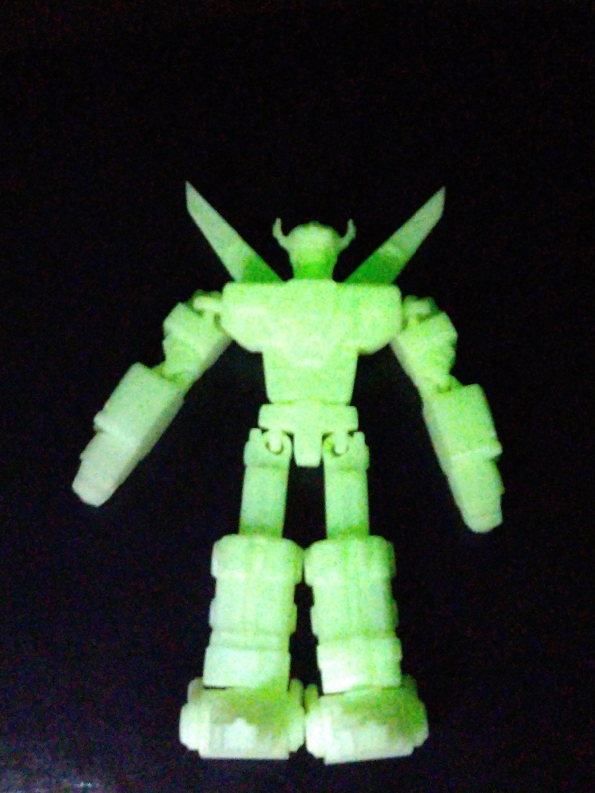Voltron Figure Articulated Flexi Glow in the Dark 3D Printed Figure