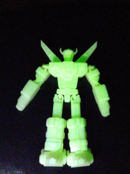 Voltron Figure Articulated Flexi Glow in the Dark 3D Printed Figure