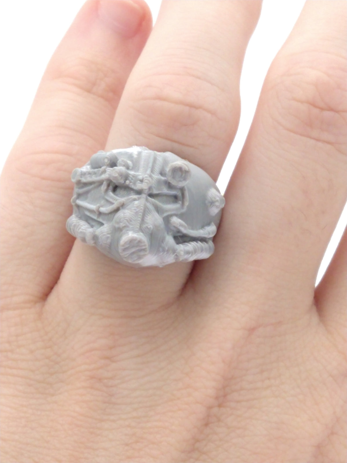 FALLOUT POWER ARMOR RING 3D PRINTED Any Size CUSTOM